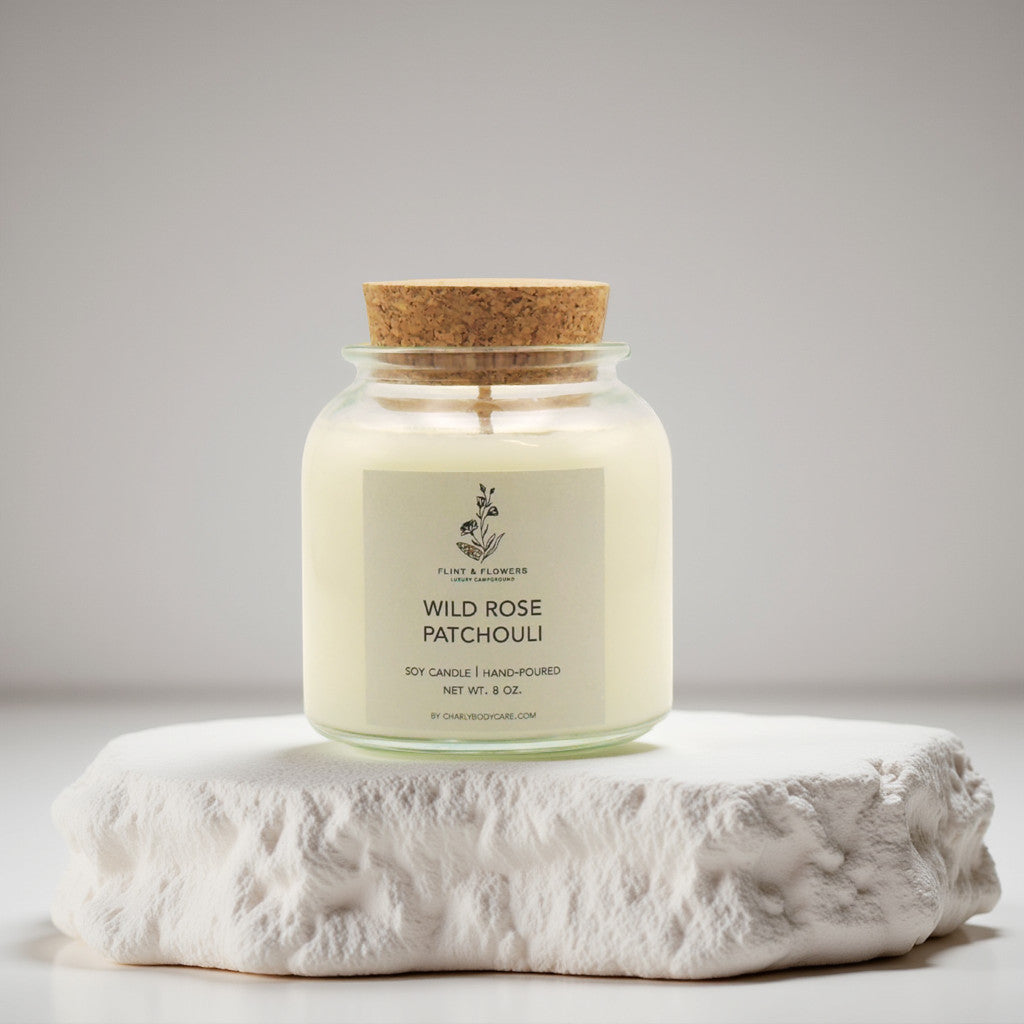 Soy Candle - Wild Rose Patchouli