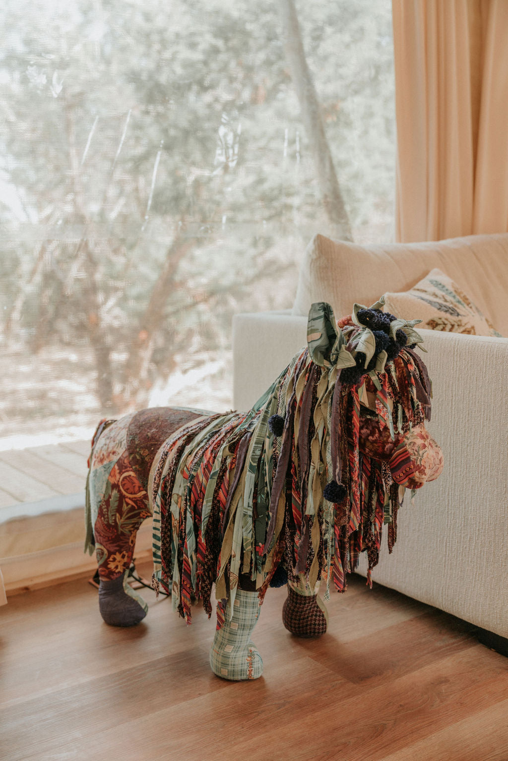 Horse Bench - Blue Mist